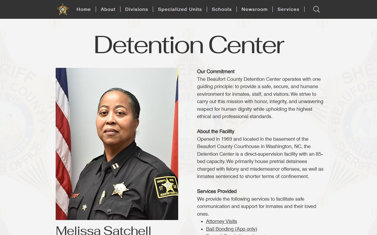 Beaufort County 24 hour booking detention center information