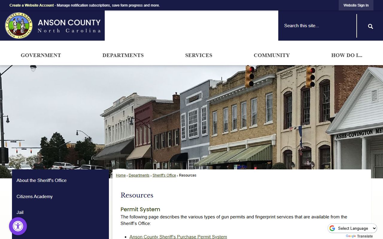 Anson County 24 hour booking jail resources page