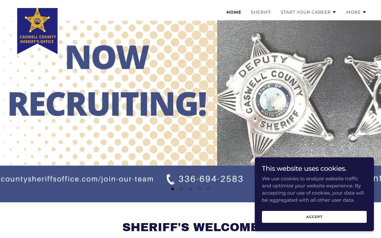 Caswell County 24 hour booking Sheriff's Office website