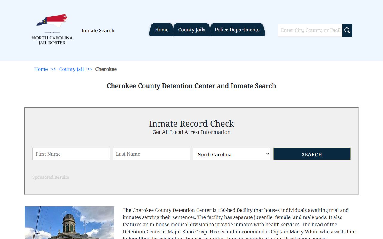 Cherokee County Detention Center roster and booking information