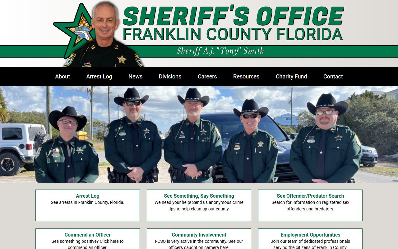 Franklin County 24 hour booking records from the Sheriff's Office website
