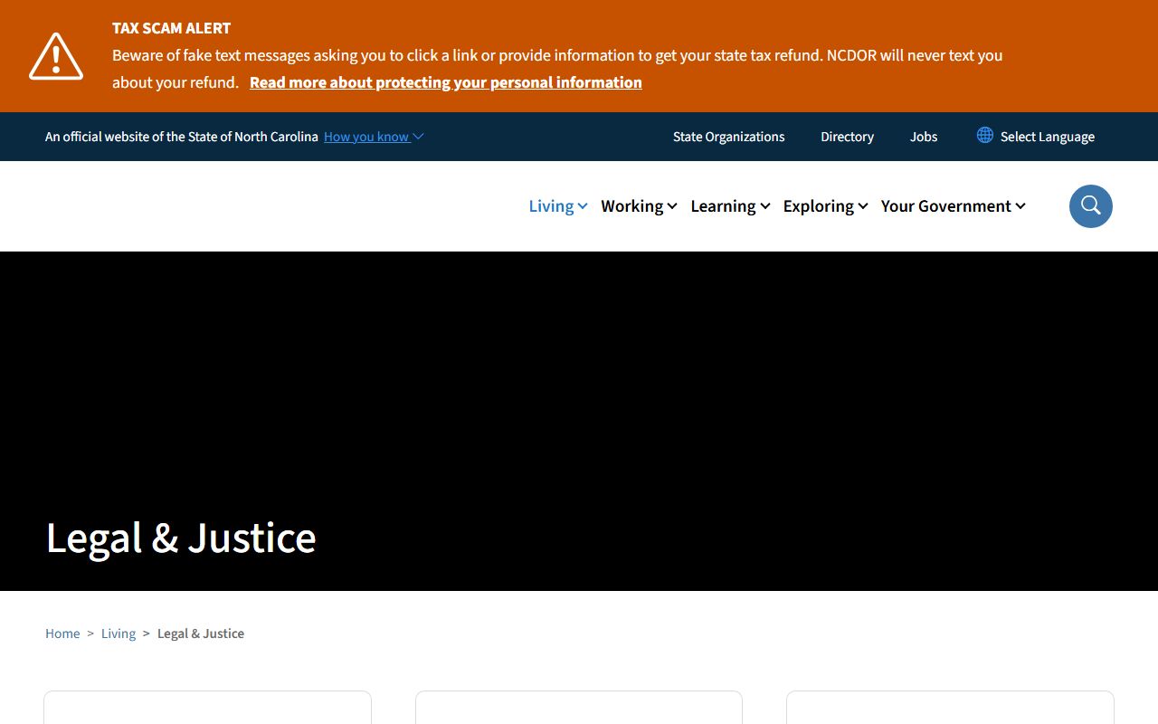 NC.gov offender search portal for North Carolina booking and custody lookups